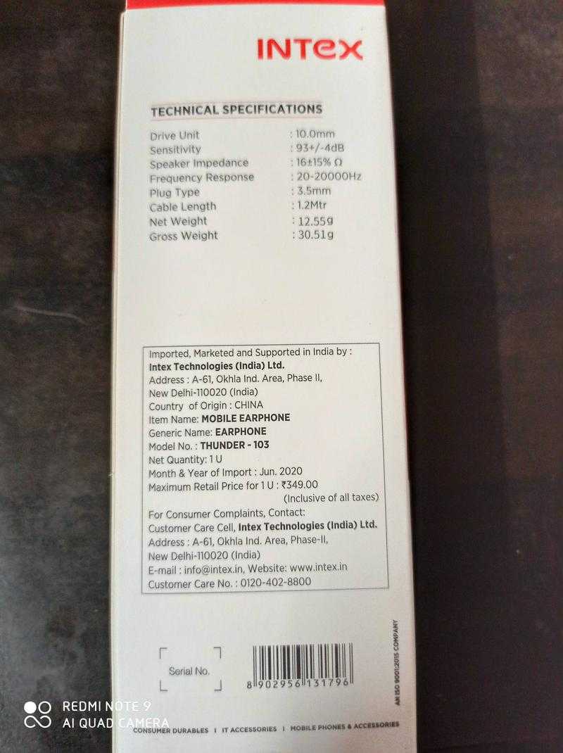 intex thunder 103 earphone price